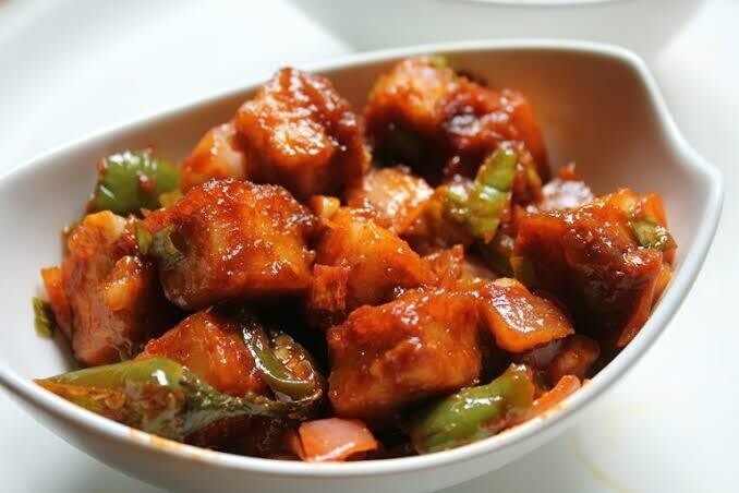 Paneer In Classic Chilly Souce 8 pcs