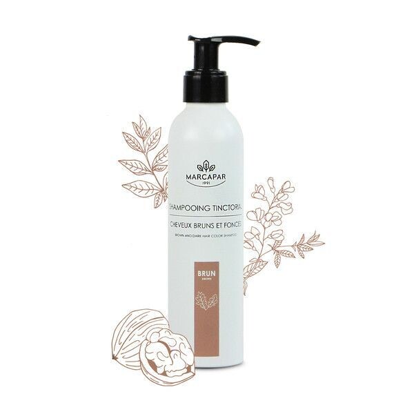Le Shampooing Tinctorial Brun est formulé de BROU DE NOIX, FEUILLES DE NOYER d’une décoction et d’extraits de plantes tinctoriales. entretient la couleur des chevelures brunes à reflets froids, 200ML Le Shampooing Tinctorial Brun est formulé de BROU DE NOIX, FEUILLES DE NOYER d’une décoction et d’extraits de plantes tinctoriales. entretient la couleur des chevelures brunes à reflets froids, 200ML