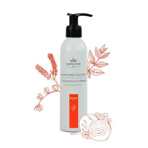 Le Shampooing Tinctorial Roux est formulé à partir d'HENNÉ, BETTERAVE, HIBISCUS & d’une décoction et d’extraits de plantes tinctoriales. Il entretient la couleur des chevelures vénitiennes et châtains Le Shampooing Tinctorial Roux est formulé à partir d'HENNÉ, BETTERAVE, HIBISCUS & d’une décoction et d’extraits de plantes tinctoriales. Il entretient la couleur des chevelures vénitiennes et châtains