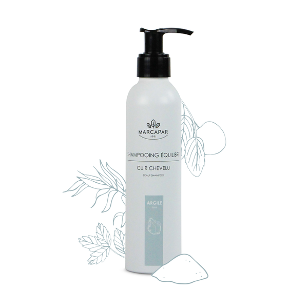 Le Shampooing Équilibre est composé de kaolin connu pour absorber l’excès  de sébum et d’écorce de jujubier, un actif antipelliculaire. Il aide à éliminer les  impuretés du cuir chevelu gras 200ML