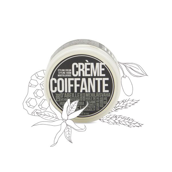 Texturise les coupes courtes ,La Crème Coiffante s’utilise en crème de lissage ou pour définir une boucle sans alourdir le cheveu. Parfumée à l’ylang-ylang, sa texture est onctueuse. non grasse