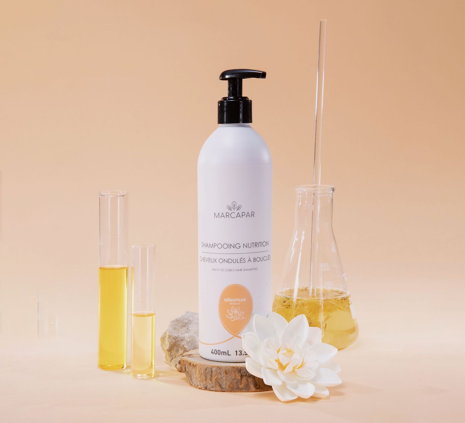 NOUVEAU SHAMPOOING CHEVEUX BOUCLÉS 200ML A LA FLEUR DE NÉNUPHAR