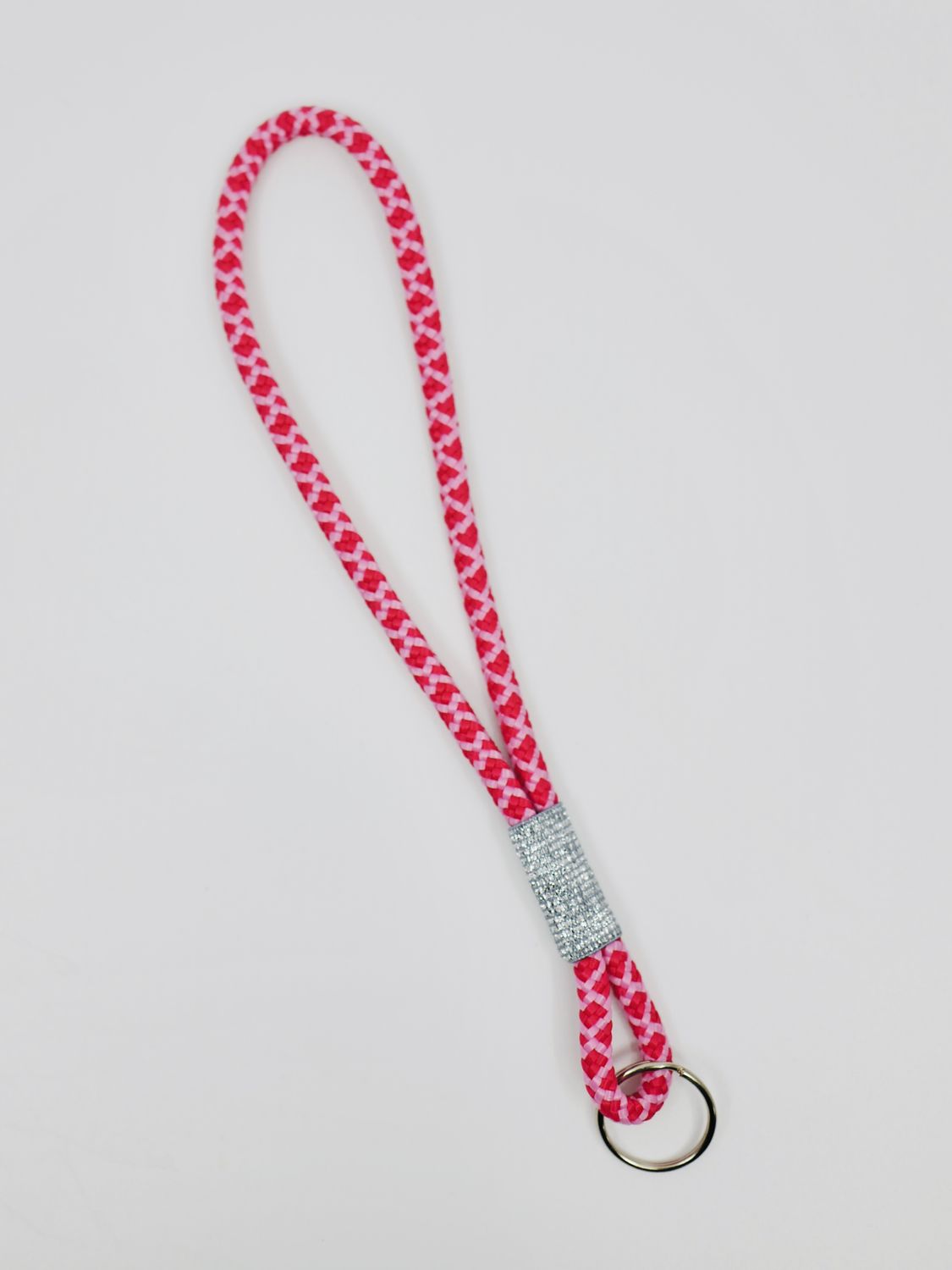 Schlüsselanhänger kurz rot/rosa
