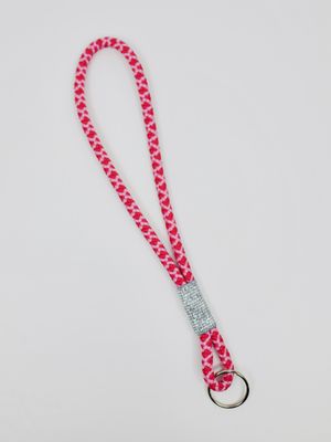 Schlüsselanhänger kurz rot/rosa