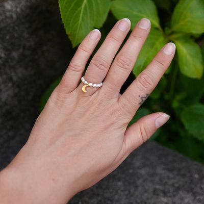 Ring Süsswasserperle "Mond"
