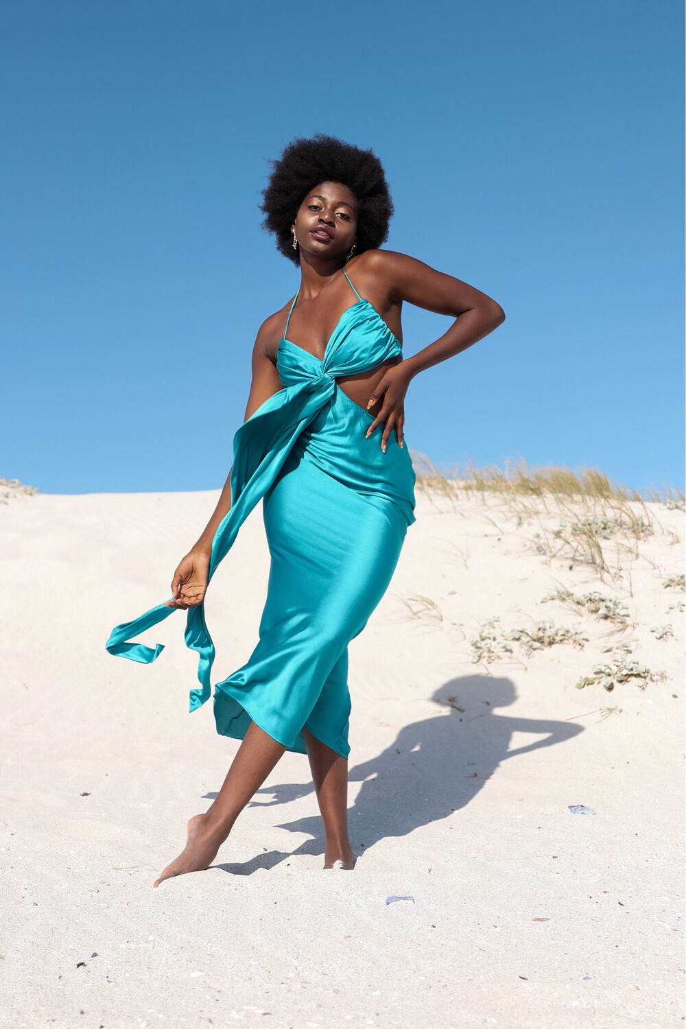 Cut Out Satin Dress