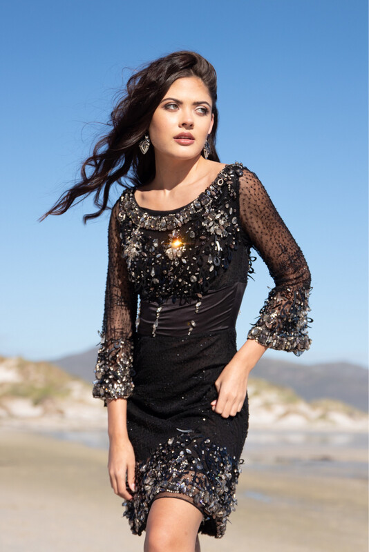 Crystal Encrusted Cocktail Dress