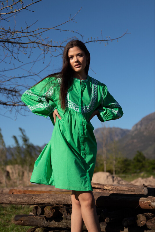 Cotton Embroidered Dress