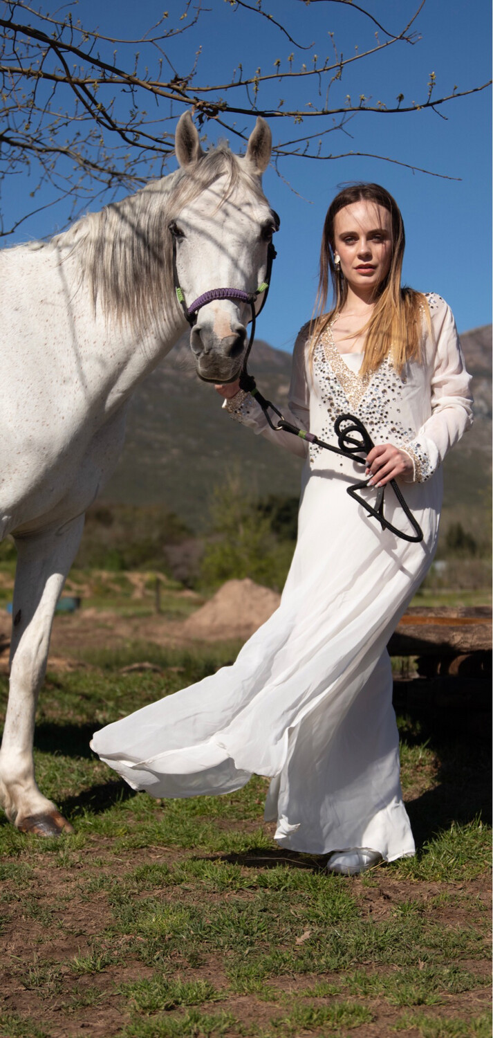 French Crystal Beaded Kaftan