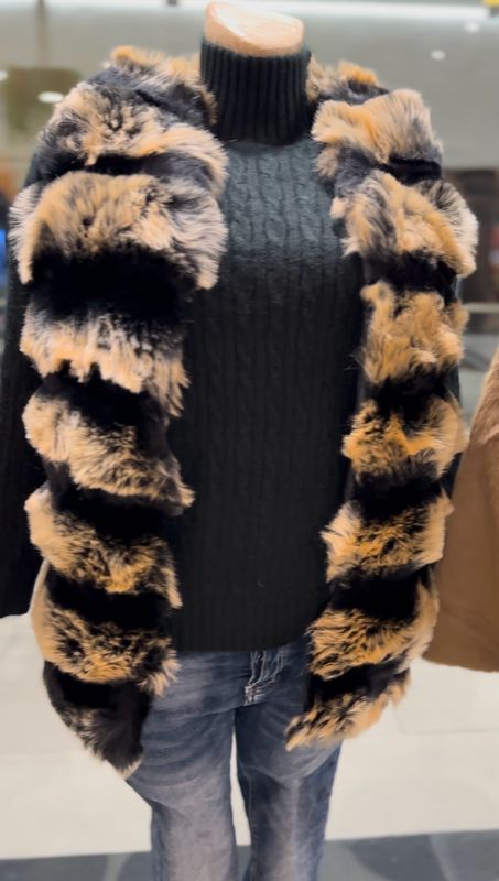Fake Fur Tiger Striped Waistcoat
