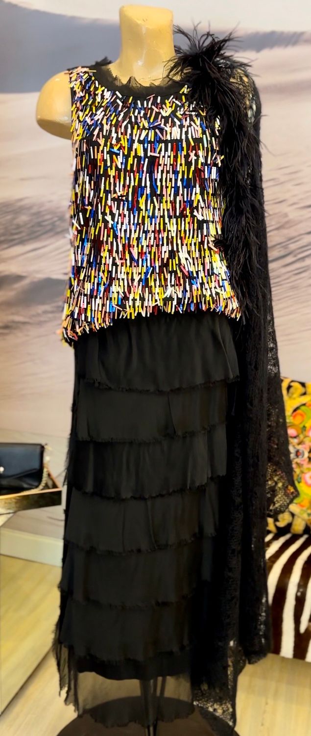 Multi Colour Sequins Sleeveless Top