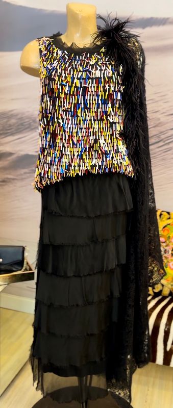 Multi Colour Sequins Sleeveless Top