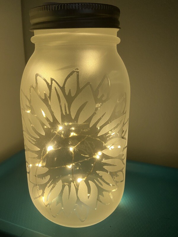 Sunflower Light Jar