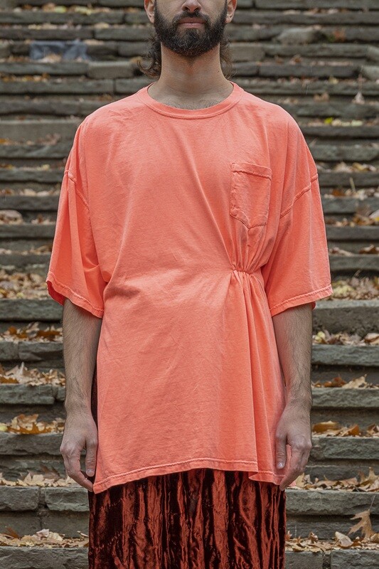 window tee, bright coral