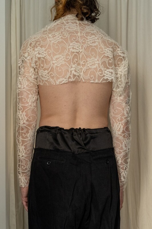 lace bolero, ivory