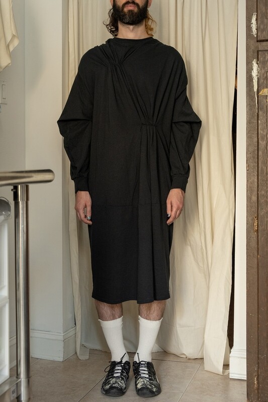sack tee dress, black