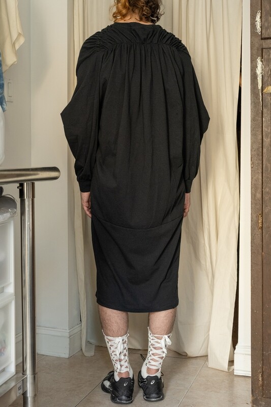 sack tee dress, black