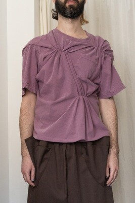 pinched tee, faded berry