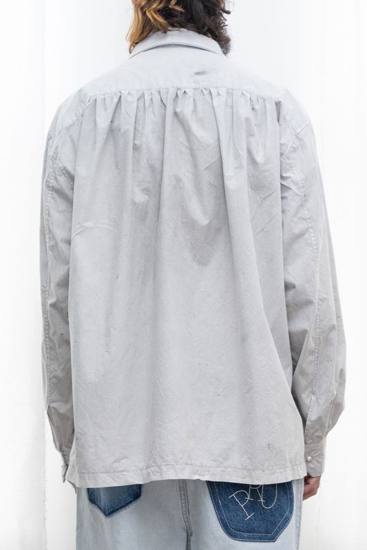 hand dyed cotton poplin shirt, cloud