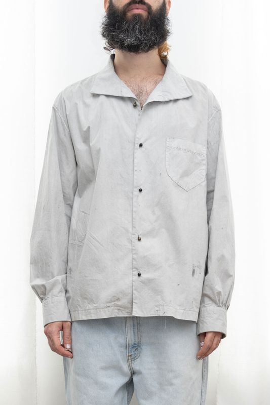 hand dyed cotton poplin shirt, cloud