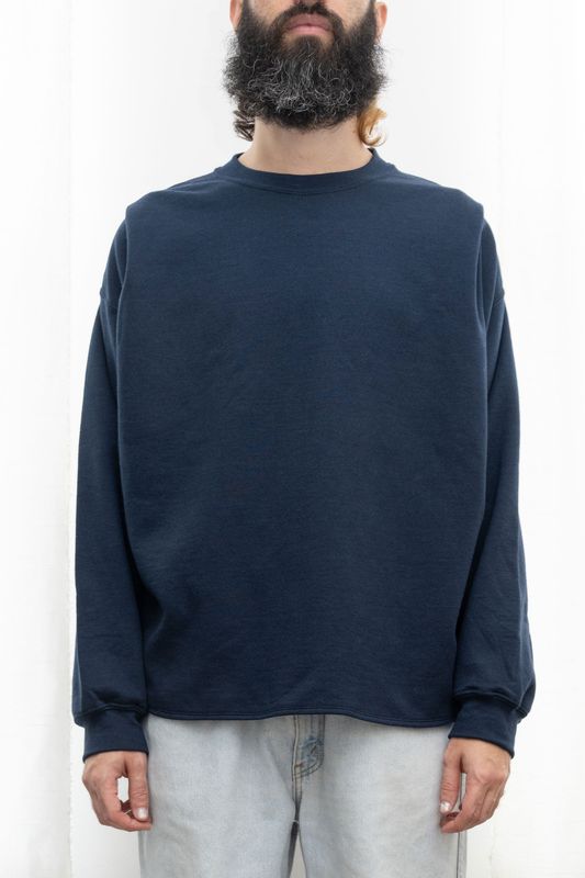 backless sweatshirt, navy