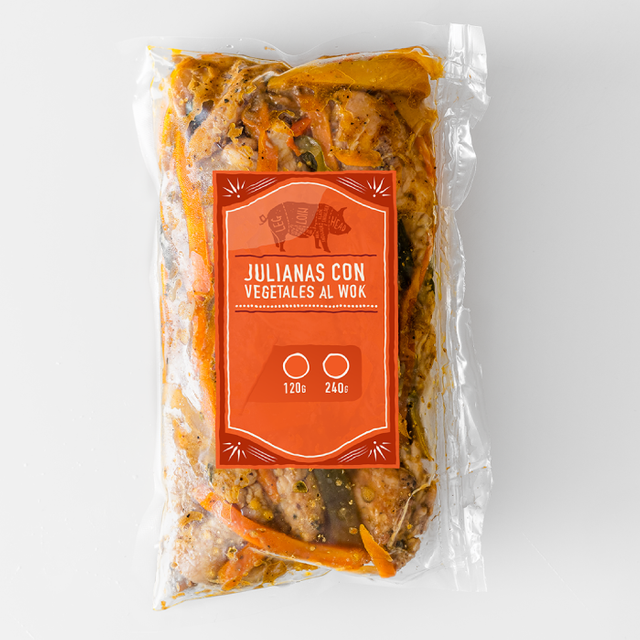 Julianas de Cerdo con Vegetales al Wok Julianas de Cerdo con Vegetales al Wok