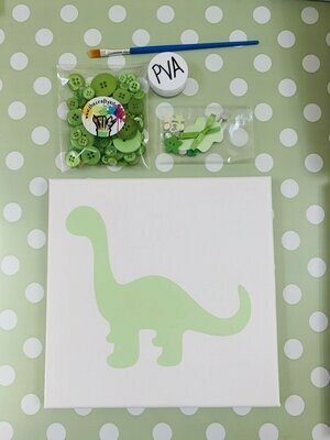 Dino Button Canvas Kit