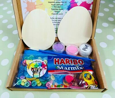 Easter Egg Magnets Button Art Kit