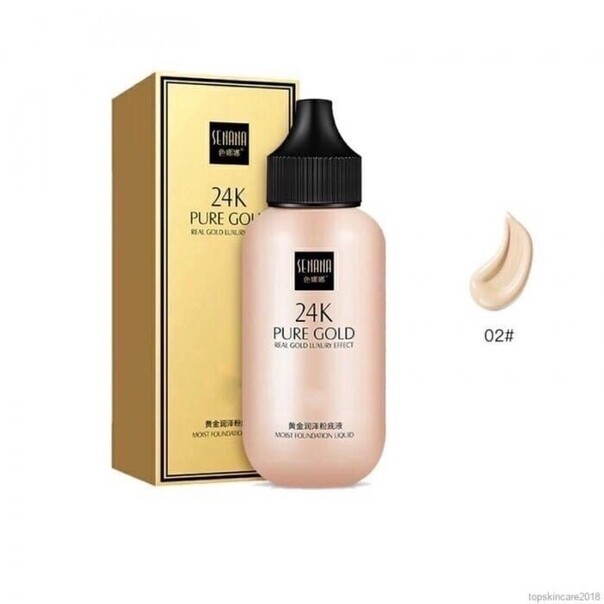 Тональная основа с золотом 24k Pure Gold Foundation Senana 02 (бежевый)