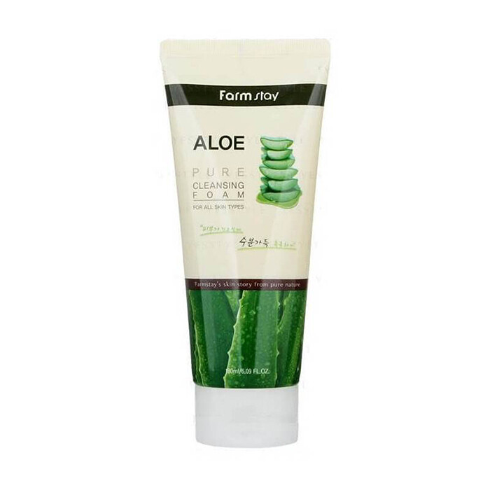 Мягкая пенка для умывания с экстрактом алоэ FarmStay Aloe Pure Cleansing Foam