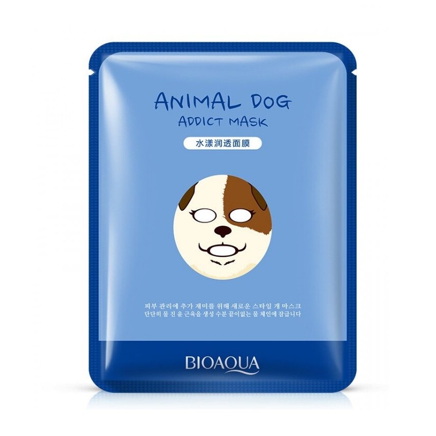 Маска для лица тканевая Animal Face Dog увлажняющая Bioaqua