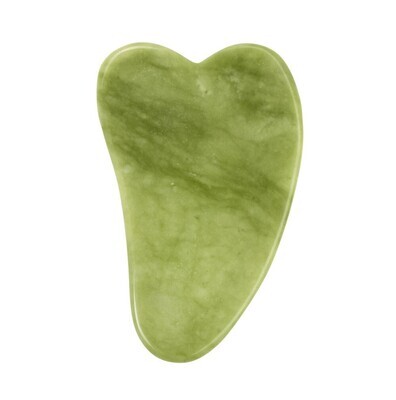 Массажер-скребок камень гуаша, зеленый