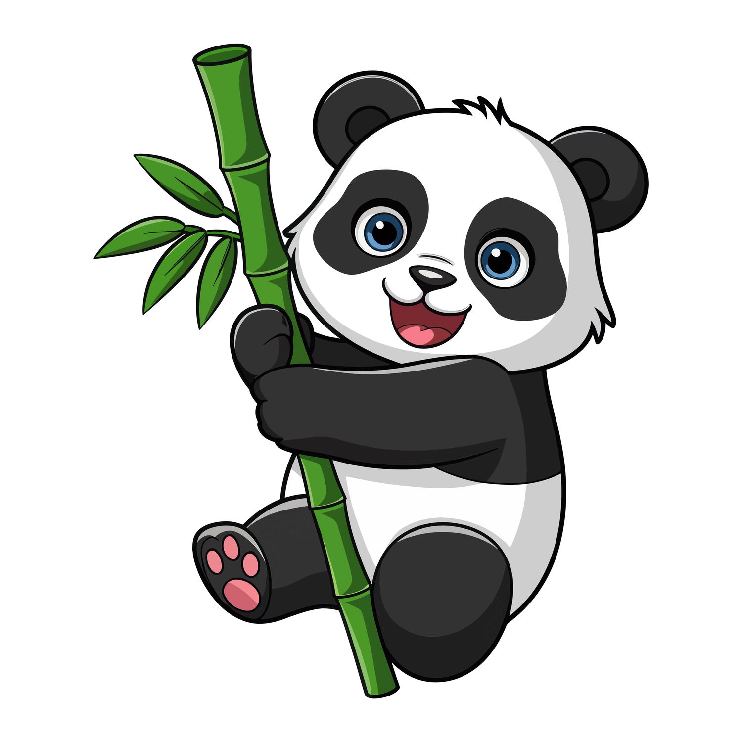 Panda avec bamboo