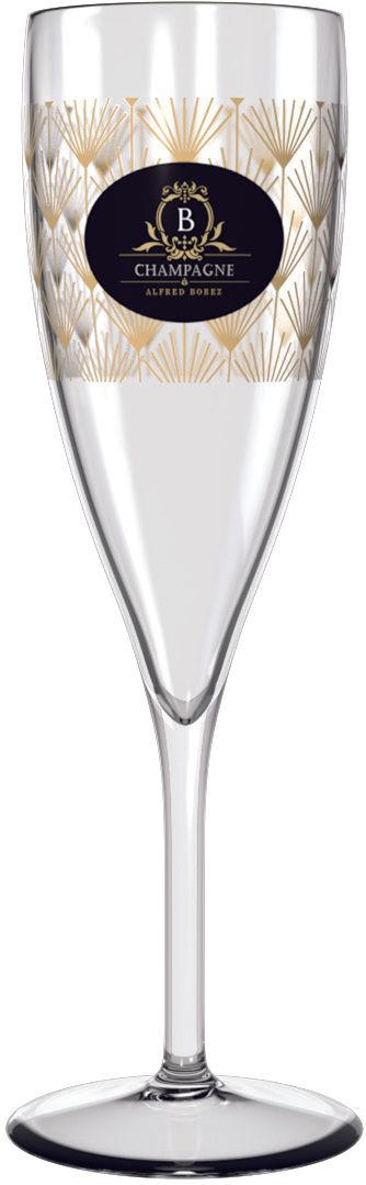 La flûte à champagne incassable de luxe personnalisable