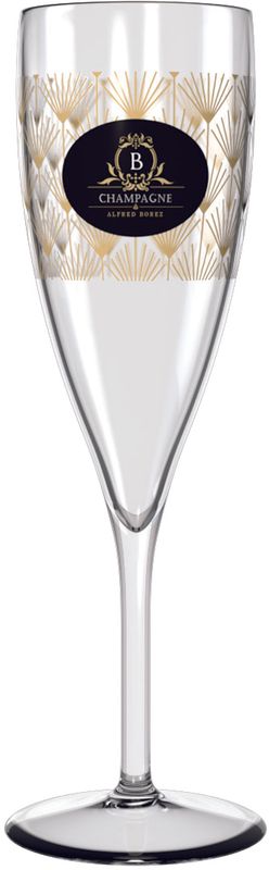 La flûte à champagne incassable de luxe personnalisable