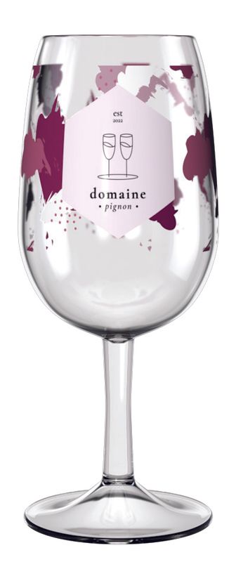 Verre à vin Syrah personnalisé en Tritan - Impression quadrichromie