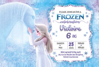 Cartes anniversaire reine des neiges