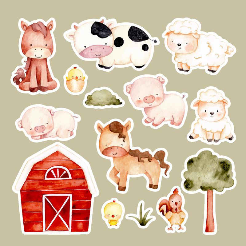 Panneaux personnalisés découpés a la forme &quot;animaux de la ferme&quot;