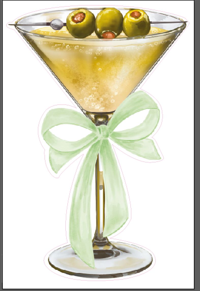 Verre cocktail grand format panneau