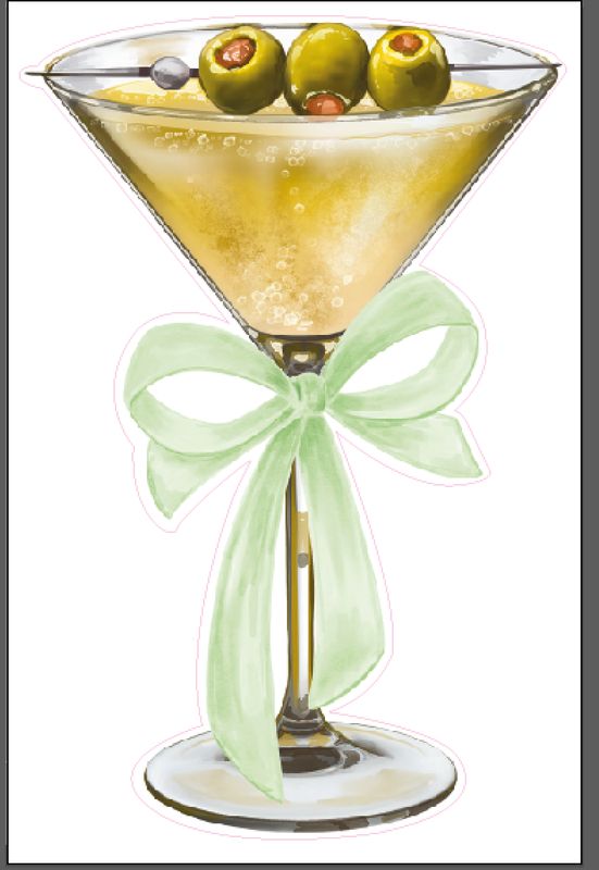 Verre cocktail grand format panneau