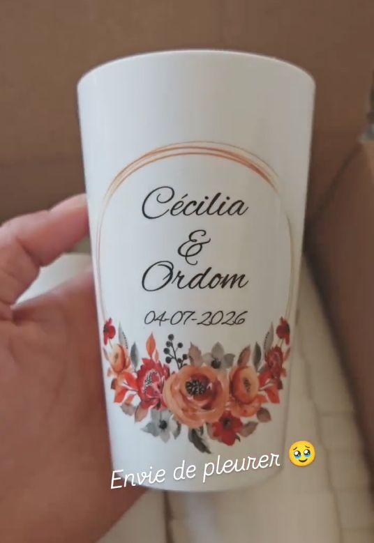 Gobelets (verres) réutilisables personnalisés
