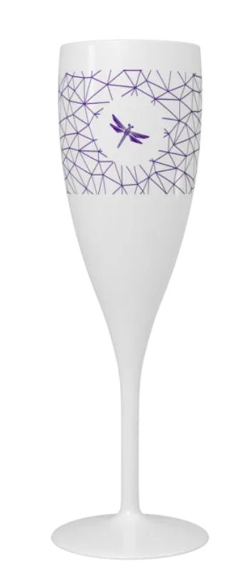 Flûte à champagne Events personnalisée blanc - Impression sérigraphie 1 - grande quantité
