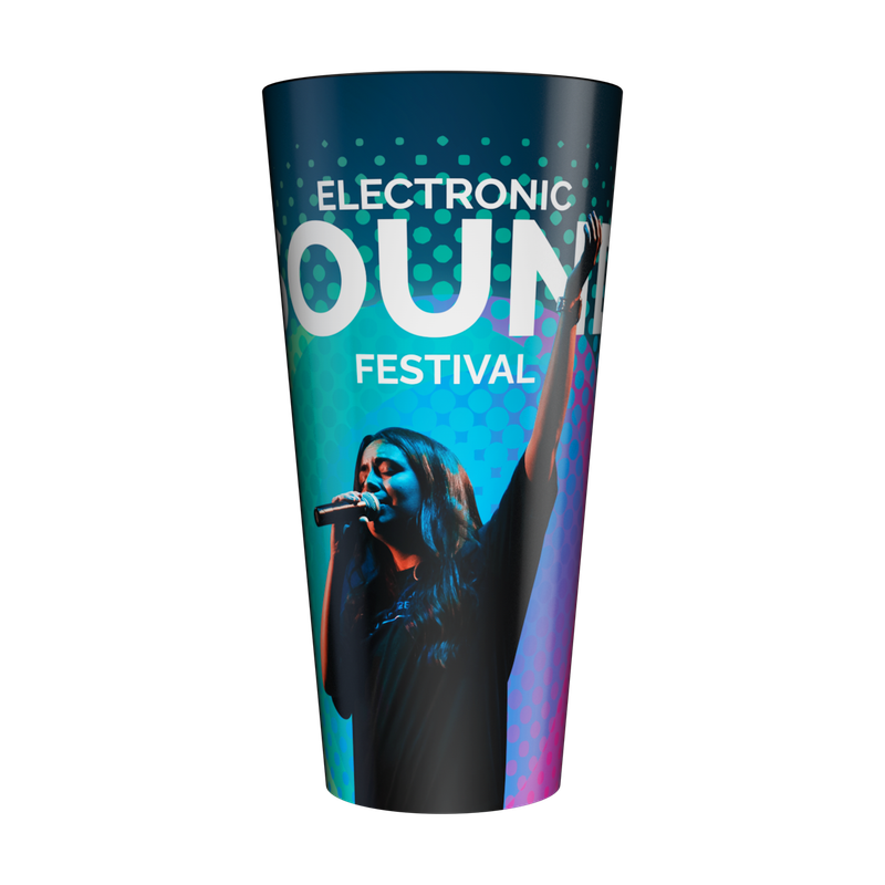 Gobelet personnalisé 40cl translucide - Impression quadrichromie digitale