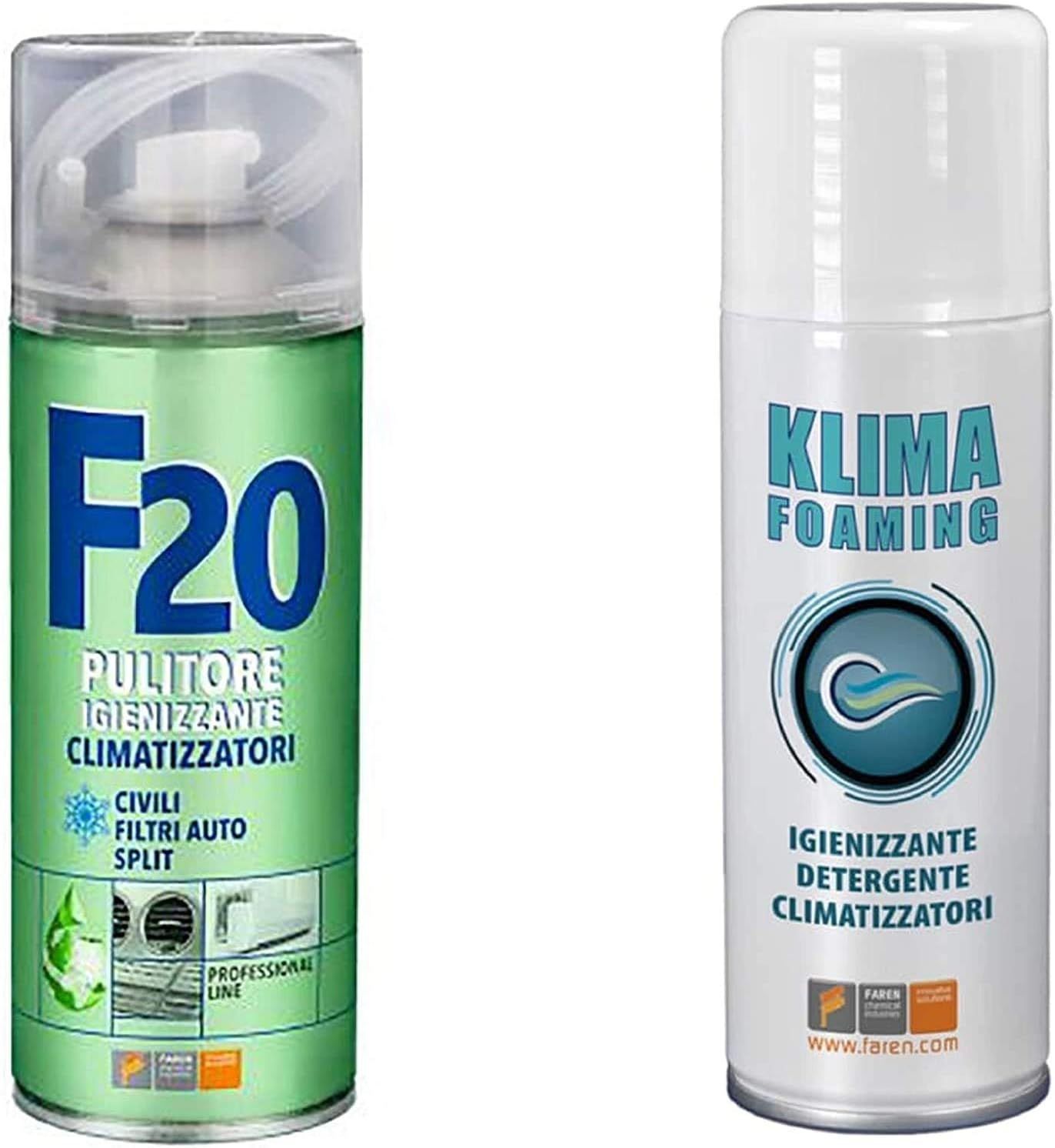 Trattamento Sanificante ed Igienizzante Completo Climatizzatori Detergente Klima Foaming + Igienizzante F20 Faren