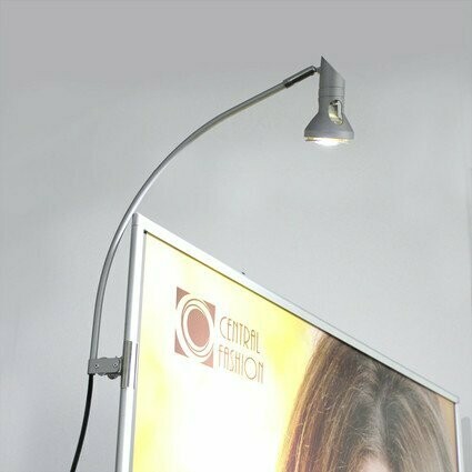 myMAGO LED-Lampe mit Klammer, silber