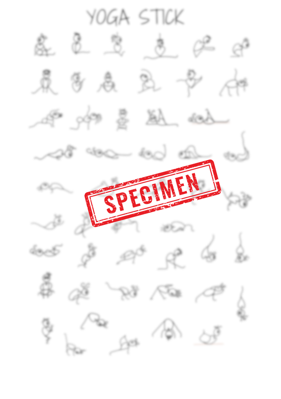 Autocollants Yoga stick LOVE