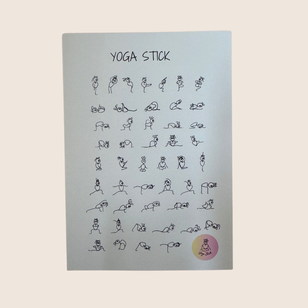 Livre Love, livre de yoga avec bonhommes allumettes pour préparer des cours de yoga en autonomie