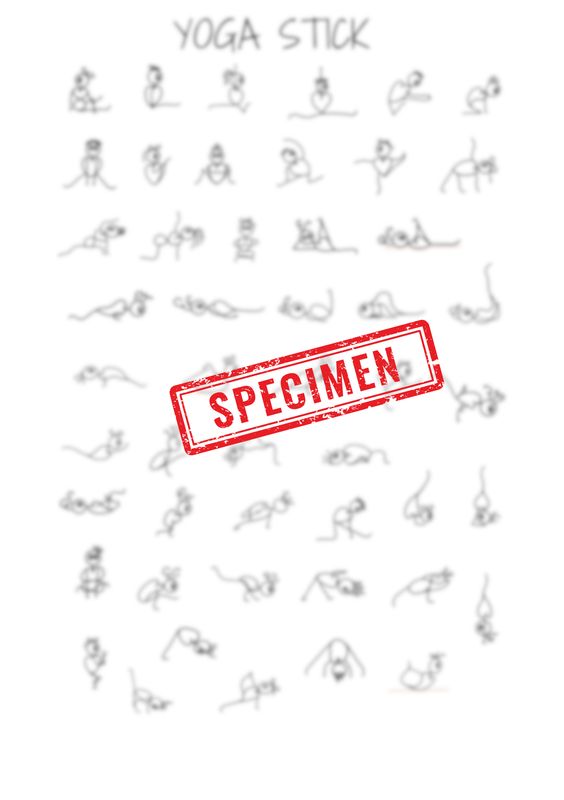 Autocollants Yoga stick LOVE