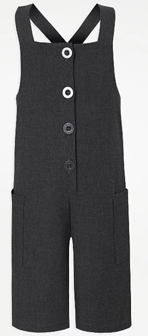 Grey longer length school playsuit