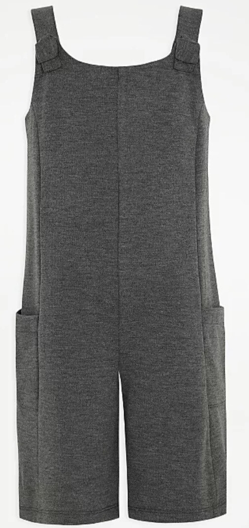 Grey knot detail school playsuit